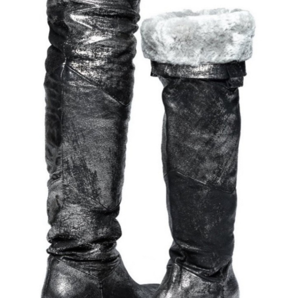 Ross & Snow Over-The-Knee Shearling Boots | Waterproof Leather | Made in Italy